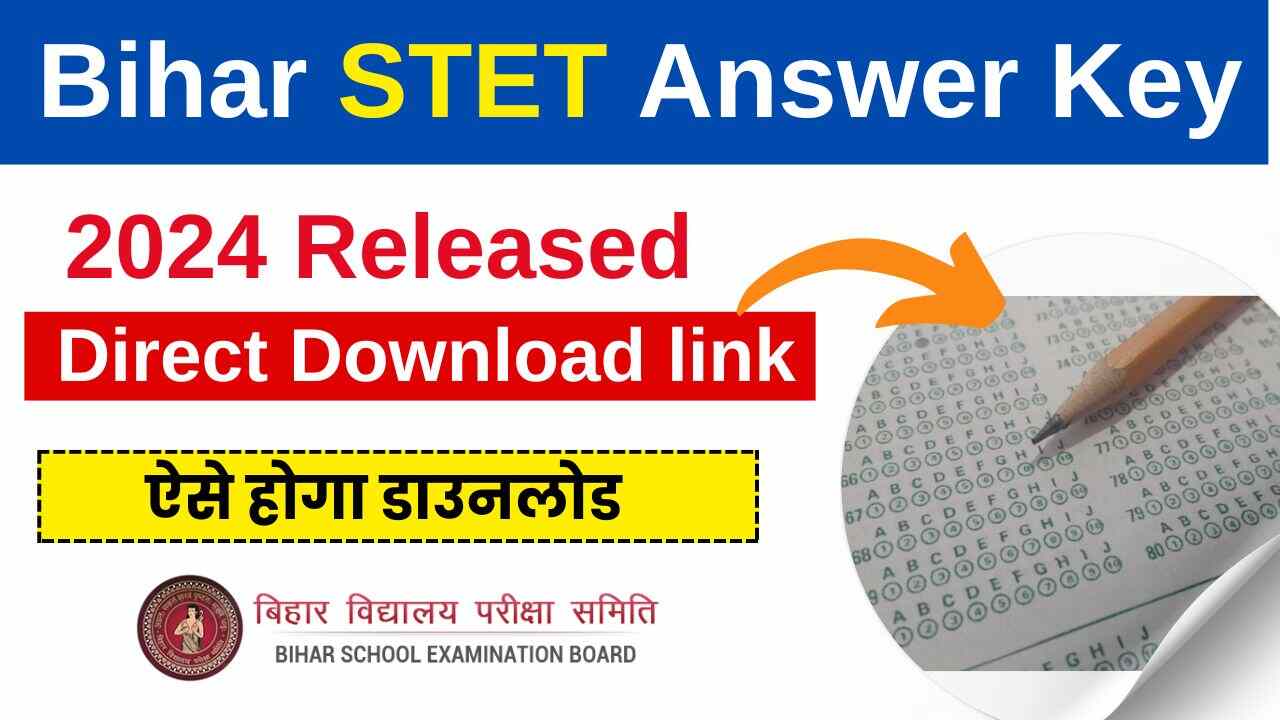 Bihar STET Answer Key 2024